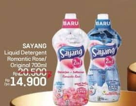 Promo Harga Sayang Liquid Detergent Rose, Original Fresh 700 ml - LotteMart