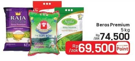 Promo Harga Anak Raja Beras/Topi Koki Beras  Super Slyp/Sania Beras Premium   - LotteMart