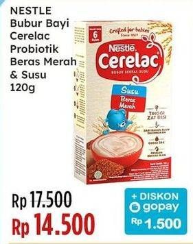 Promo Harga Nestle Cerelac Bubur Bayi Beras Merah 120 gr - Indomaret