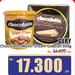 Promo Harga Hollanda Chocolatos Wafer Wafer Cream 300 gr - Hari Hari