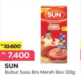 Promo Harga SUN Bubur Sereal Susu Beras Merah 120 gr - Alfamart