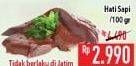 Promo Harga Beef Liver (Hati Sapi) per 100 gr - Hypermart