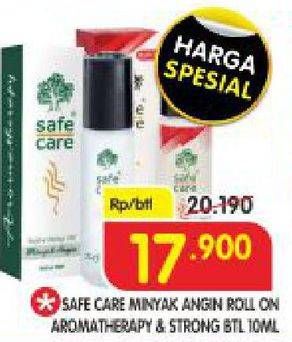 Promo Harga SAFE CARE Minyak Angin Aroma Therapy Original, Strong 10 ml - Superindo