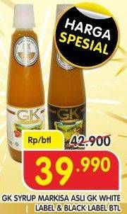 Promo Harga GK Syrup Markisa Asli White Label/Black Label  - Superindo