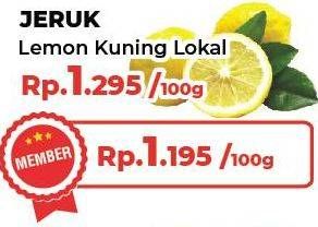 Promo Harga Jeruk Lemon Lokal per 100 gr - Yogya