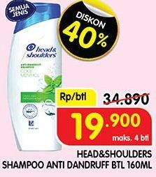 Promo Harga Head & Shoulders Shampoo All Variants 160 ml - Superindo