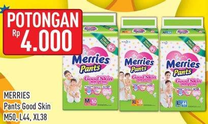 Promo Harga Merries Pants Good Skin M50, L44, XL38  - Hypermart