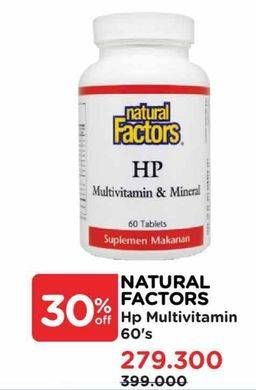 Promo Harga Natural Factors Multivitamin 60 pcs - Watsons