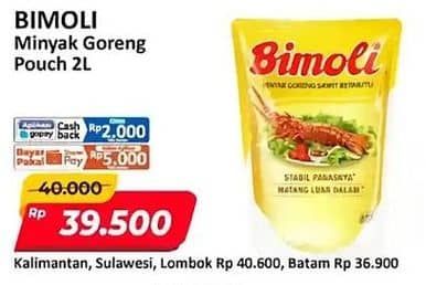 Promo Harga Bimoli Minyak Goreng 2000 ml - Alfamart
