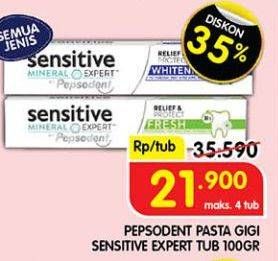 Promo Harga Pepsodent Pasta Gigi Sensitive Expert All Variants 100 gr - Superindo
