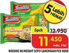 Promo Harga INDOMIE Mi Kuah Soto Lamongan 80 gr - Superindo