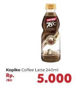 Promo Harga Kopiko 78C Drink Coffee Latte 240 ml - Carrefour