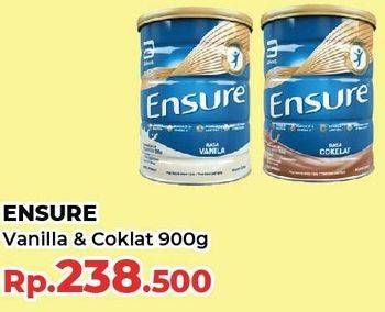Promo Harga ENSURE Nutrition Powder FOS Cokelat, Vanila 900 gr - Yogya
