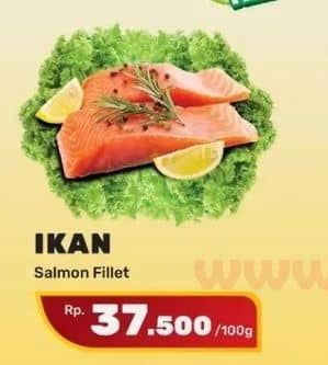 Promo Harga Salmon Fillet per 100 gr - Yogya