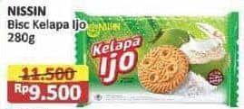 Promo Harga Nissin Coconut Biscuits Kelapa Ijo 280 gr - Alfamart