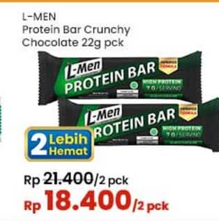 Promo Harga L-men Protein Bar Chocolate 22 gr - Indomaret