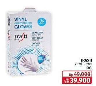 Promo Harga Trasti Vinyl Gloves 30 pcs - Lotte Grosir