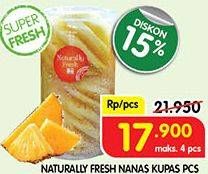 Promo Harga Naturally Fresh Nanas Kupas  - Superindo