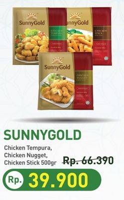 Promo Harga SUNNY GOLD Chicken Tempura, Chicken Nugget, Chicken Stick 500gr  - Hypermart