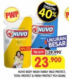 Promo Harga Nuvo Body Wash Mild Protect, Total Protect, Fresh Protect 825 ml - Superindo