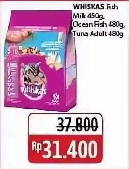 Promo Harga Whiskas Dry Food Junior Ocean Fish Milky, Adult Ocean Fish, Adult Tuna 450 gr - Alfamidi