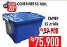 Promo Harga Xavier X-box Container Mix 55000 ml - Hypermart