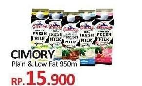 Promo Harga CIMORY Fresh Milk Plain, Low Fat 950 ml - Yogya