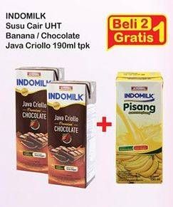 Promo Harga INDOMILK Susu UHT Pisang, Cokelat per 2 pcs 190 ml - Indomaret