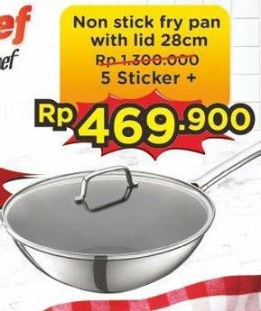 Promo Harga MASTER CHEF Non Stick Fry Pan With Lid 28cm  - Superindo