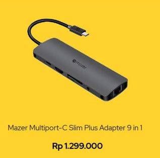 Promo Harga MAZER Multiport-C Slim Plus Adapter 9 in 1  - iBox