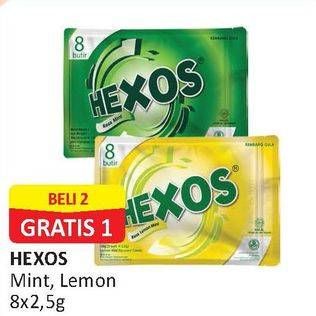Promo Harga HEXOS Candy Mint, Lemon 8 pcs - Alfamart