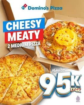 Promo Harga Cheesy Meaty  - Domino Pizza