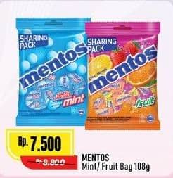 Promo Harga Mentos Candy Fruit, Mint 121 gr - Alfamart