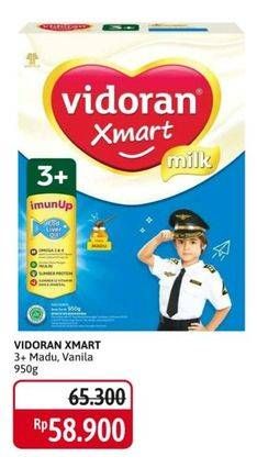Promo Harga Vidoran Xmart 3+ Madu, Vanilla 950 gr - Alfamidi