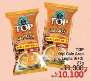 Promo Harga Top Coffee Gula Aren Susu per 9 sachet 22 gr - LotteMart