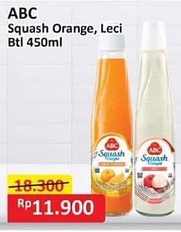 Promo Harga ABC Syrup Squash Delight Jeruk Florida, Leci 460 ml - Alfamart