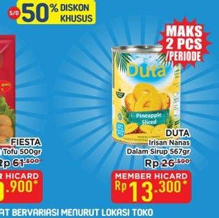 Promo Harga Duta Pineapple Sliced 567 gr - Hypermart