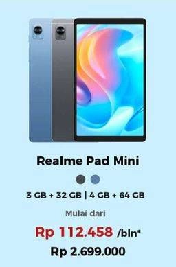 Promo Harga Realme Pad Mini 3GB + 32GB, 4GB + 64GB  - Erafone