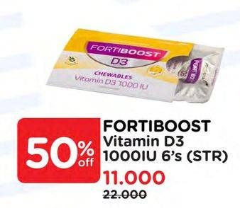 Promo Harga Fortiboost Vitamin D3 1000 IU 6 pcs - Watsons