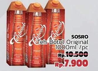 Promo Harga SOSRO Teh Botol Original 1000 ml - LotteMart