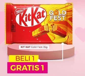 Promo Harga Kit Kat Chocolate 4 Fingers Gold 35 gr - Alfamart