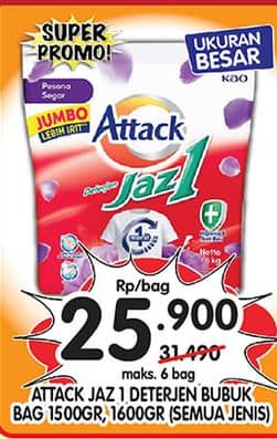 Promo Harga Attack Jaz1 Detergent Powder All Variants 1700 gr - Superindo