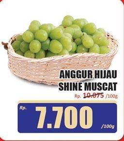 Promo Harga Anggur Shine Muscat 100 gr - Hari Hari