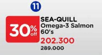 Promo Harga Sea Quill Omega 3 Salmon 60 pcs - Watsons