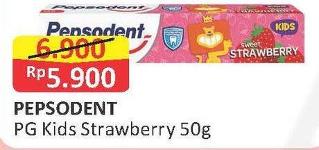 Promo Harga PEPSODENT Pasta Gigi Kids Strawberry 50 gr - Alfamart