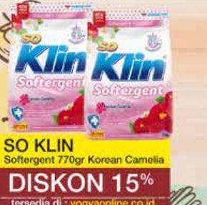 Promo Harga SO KLIN Softergent Korean Camellia 770 gr - Yogya