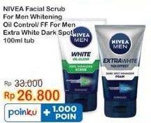 Promo Harga NIVEA Facial Scrub Whitening Oil Control/ Facial Foam Extra White Dark Spot  - Indomaret