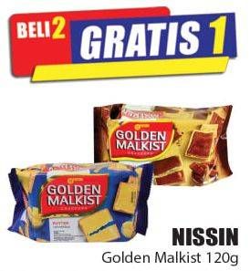 Promo Harga NISSIN Golden Malkist 120 gr - Hari Hari