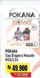 Promo Harga Pokana Mosafe Sap Diapers M26, L24 24 pcs - Alfamart