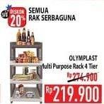 Promo Harga OLYMPLAST Multi Purpose Rack 4 Tier  - Hypermart